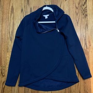 Athleta Cozy Karma Asymmetrical Fleece Pullover